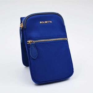 NEW Bolsetta RFID Blocking Snap-On Magnetic Hip Pouch w/Zippered Pocket, Blue
